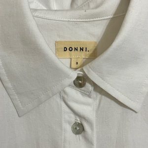 DONNI Sandwash Sleeveless Button Down Size S